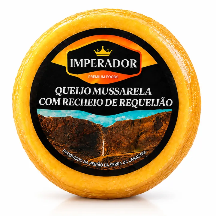 Queijo mussarela com recheio de requeijão Imperador