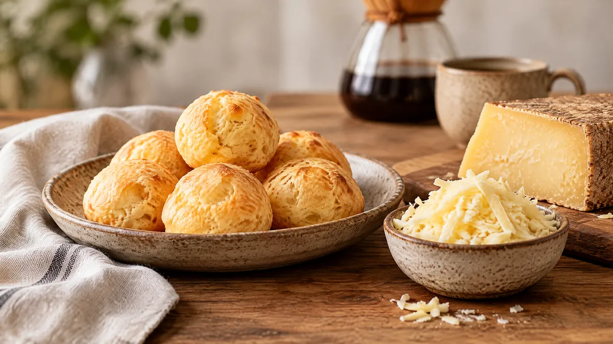 Pão de queijo mineiro feito com queijo da Canastra